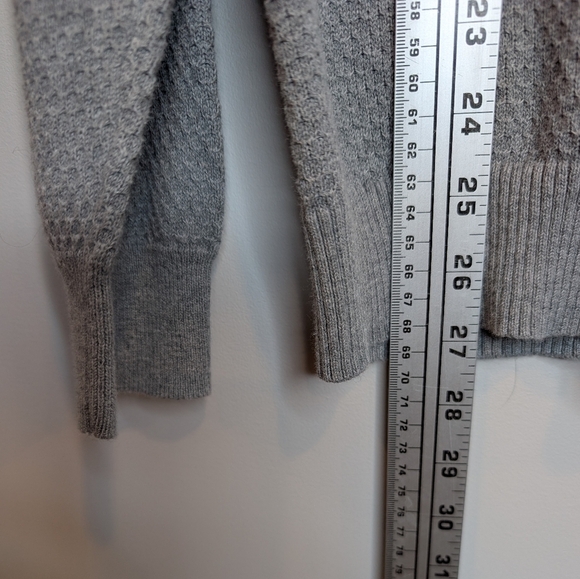 Tasso Elba Suprema Cotton Mens XL Gray Knit Pullover Sweater 1/4 zip - Picture 8 of 8